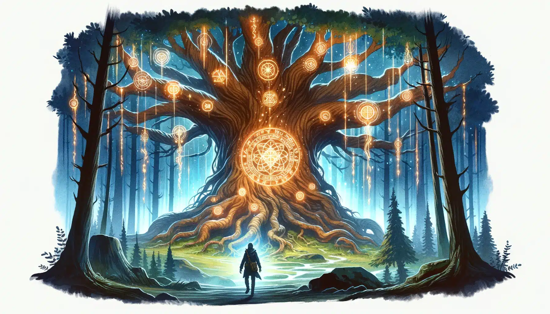 The Guardian of the Eldertree challenges those who seek entry to the sacred sanctuary.